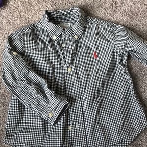 Black and white plaid button up